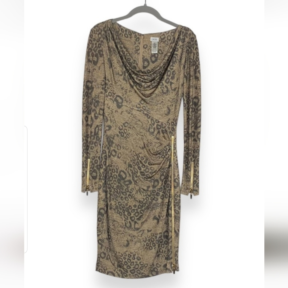 Cache Animal Print Metallic Dress - Picture 4 of 9
